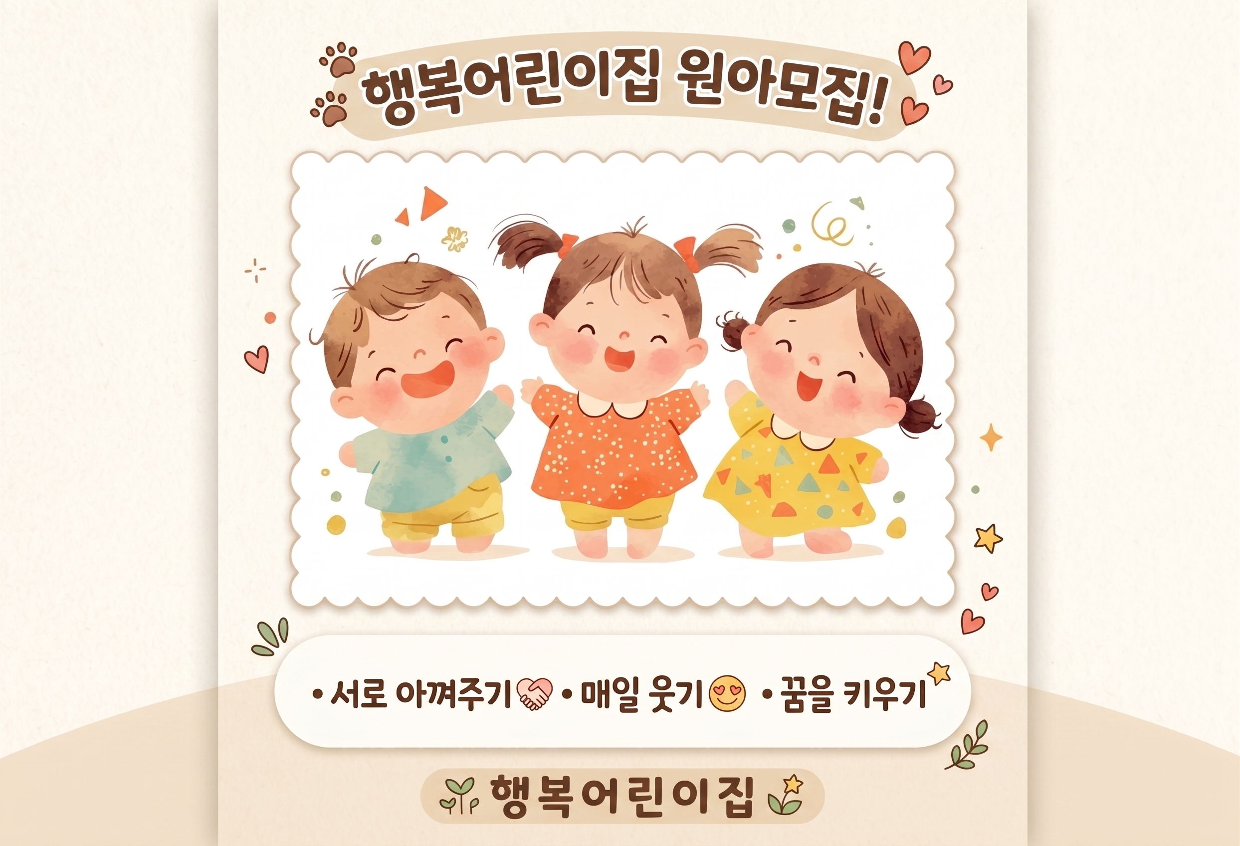 원아모집 1:1 1
